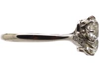 Edwardian Platinum, Two Stone Diamond Crossover Ring