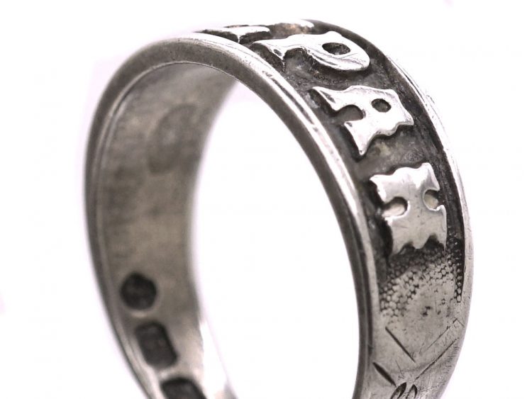 Victorian Silver Ring That Spells Mizpah