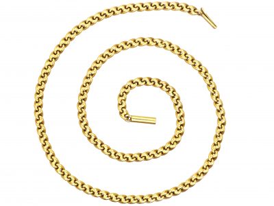 Victorian 18ct Gold Curved Anchor Link Chain