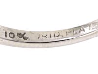 Early 20th Century Platinum Square Panel Ring set with Diamonds