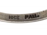 Early 20th Century 18ct White Gold & Palladuim, Diamond Solitaire Ring with Diamond set Shoulders