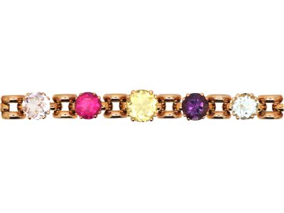 Retro 14ct Gold Harlequin Bracelet