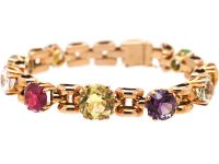 Retro 14ct Gold Harlequin Bracelet