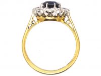 Early 20th Century 18ct Gold, Sapphire & Diamond Cluster Ring
