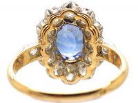 Early 20th Century 18ct Gold Sapphire & Diamond Cluster Ring