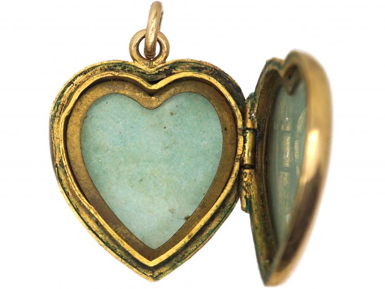 Edwardian 9ct Back & Front Heart Shaped Locket