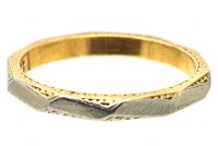 Art Deco 22ct Gold & Platinum Wedding Ring