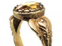 Georgian 9ct Gold Ring set with a Citrine