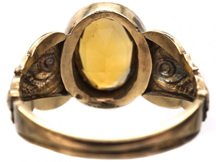 Georgian 9ct Gold Ring set with a Citrine