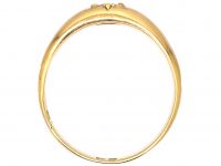 Edwardian 18ct Gold Gypsy Ring set with a Diamond