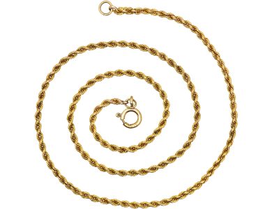 Victorian 15ct Gold Prince of Wales Twist Chain with a 9ct Gold Clasp