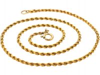 Victorian 15ct Gold Prince of Wales Twist Chain with a 9ct Gold Clasp