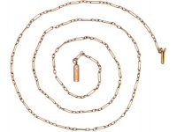 Edwardian 9ct Gold Fancy Link Chain