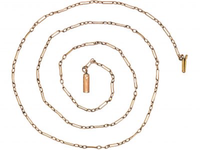 Edwardian 9ct Gold Fancy Link Chain