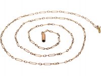 Edwardian 9ct Gold Fancy Link Chain