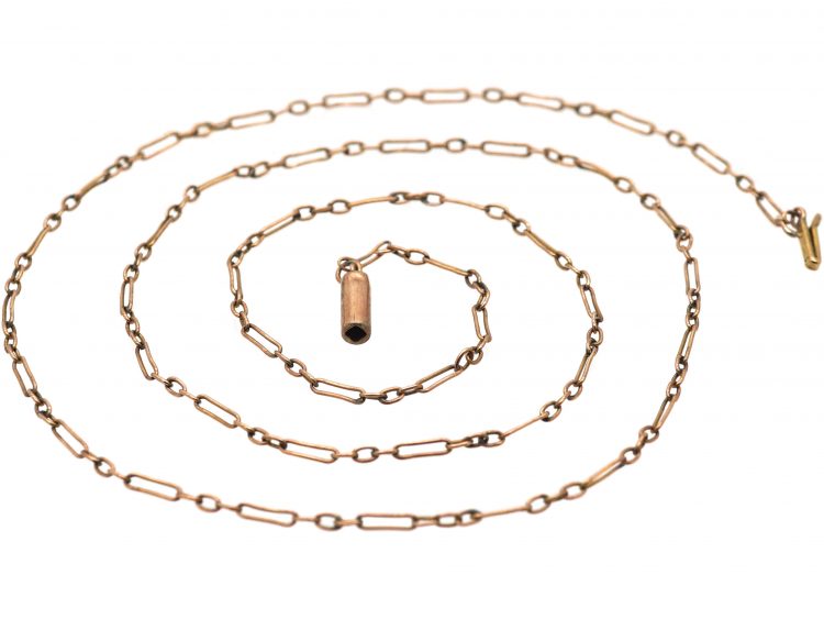 Edwardian 9ct Gold Fancy Link Chain