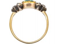 Georgian 18ct Gold & Silver Emerald & Diamond Ring