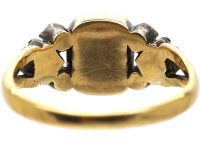 Georgian 18ct Gold & Silver Emerald & Diamond Ring