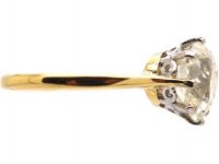 18ct Gold Ring set with a 3.50 carat Cushion Cut Diamond