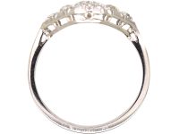Art Deco 18ct White Gold Octagonal Shaped Ring set with Diamonds
