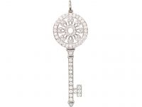 Tiffany Petals Key Pendant set with Diamonds