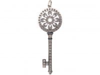 Tiffany Petals Key Pendant set with Diamonds
