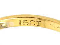 Edwardian 15ct Gold & Platinum Marquise Shaped Ring set with Diamonds