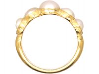 Early Victorian 18ct Gold, Natural Split Pearl Ring