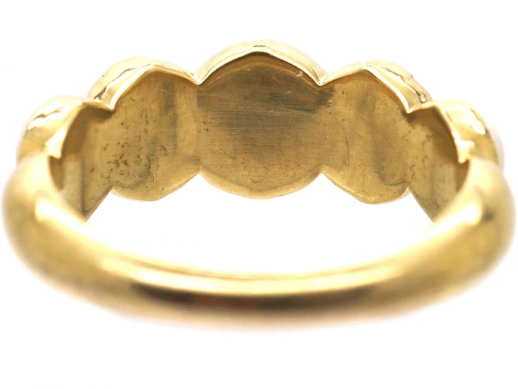 Early Victorian 18ct Gold, Natural Split Pearl Ring