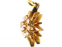 Edwardian 18ct Gold Star Pendant set with Diamonds