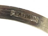 Early 20th Century Platinum Wedding Ring with Orange Blossom & Laurel Leaf Detail