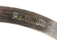 Early 20th Century Platinum Wedding Ring with Orange Blossom & Laurel Leaf Detail