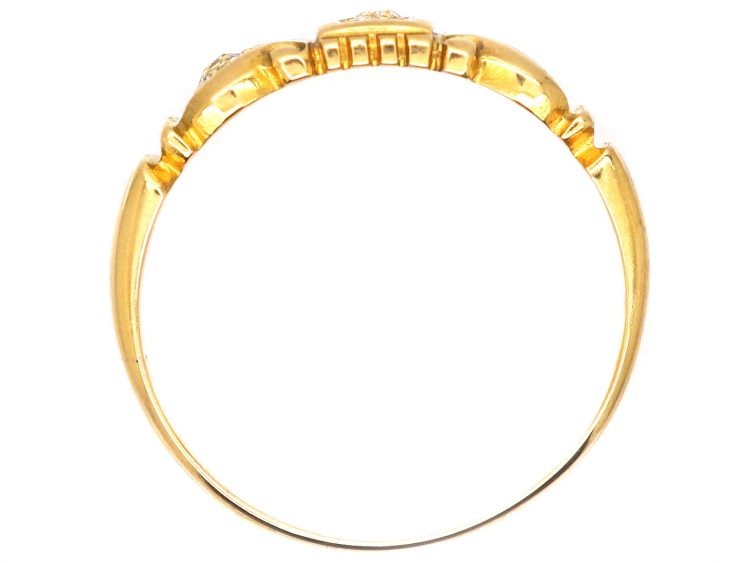 Victorian 18ct Gold Ring set with Three Diamonds