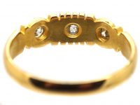 Victorian 18ct Gold Ring set with Three Diamonds