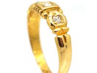Victorian 18ct Gold Ring set with Three Diamonds