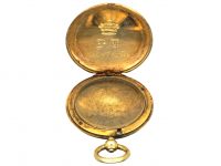 Victorian 18ct Gold & Black Enamel Round Locket