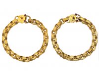 Pair of 15ct Gold Georgian Bracelets with Padlock Clasps