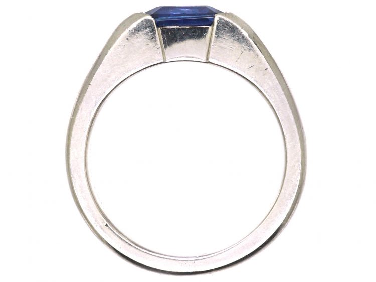 Platinum Ring set with a Sapphire by Boodles