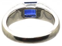 Platinum Ring set with a Sapphire by Boodles