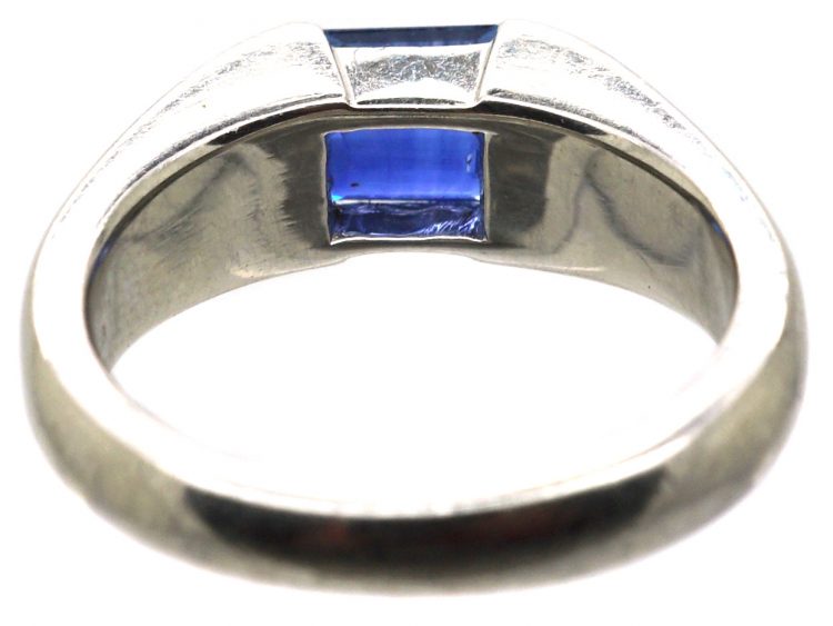 Platinum Ring set with a Sapphire by Boodles