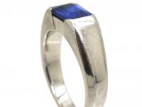 Platinum Ring set with a Sapphire by Boodles