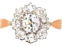 Early 20th Century French Diamond Cluster Ring