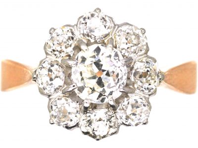 Early 20th Century French Diamond Cluster Ring