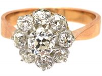 Early 20th Century French Diamond Cluster Ring
