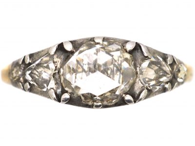 French Early 19th Century Rose Cut Diamond Ring
