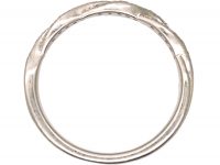 Early 20th Century Platinum Ribbon Design Ring set with Diamonds