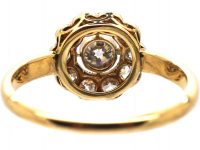 Edwardian 18ct Gold & Platinum Diamond Cluster Ring