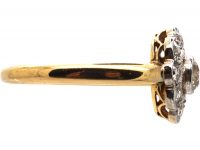 Edwardian 18ct Gold & Platinum Diamond Cluster Ring