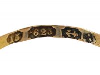 Early 19th Century 15ct Gold Fede Ring with Ruby & Diamond set Flower