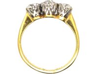Early 20th Century 18ct Gold & Platinum,Three Stone Diamond Ring